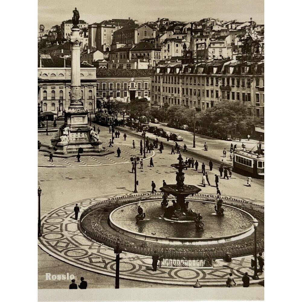 Vintage MId Century 1900s Ephemera RPPC Postcard Lisboa Portugal Franco Espana